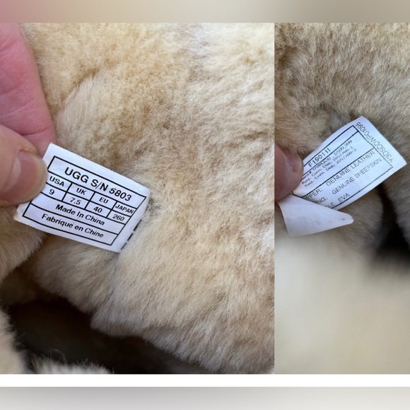 UGG Bailey Button Shearling Lined Boots In Chestnut 5803 Sz 9 - Picture 3 of 16